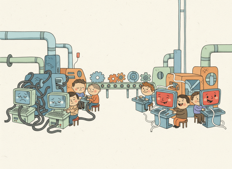 Outdated IT systems causing digital drag on a manufacturing shop floor