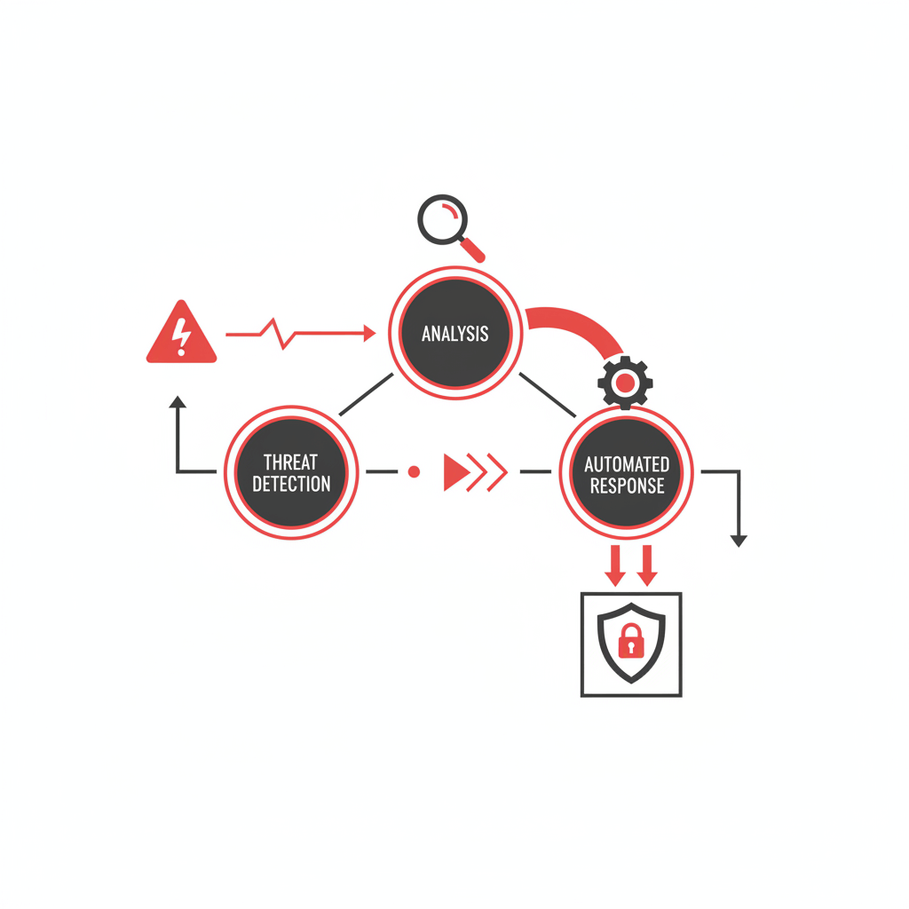 Automated SIEM and SOAR security incident response workflow
