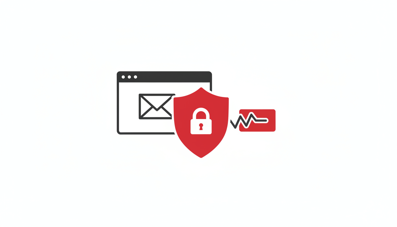 Firefly_Gemini Flash_Minimalist flat vector illustration of a phishing email with a malicious link being b 731743